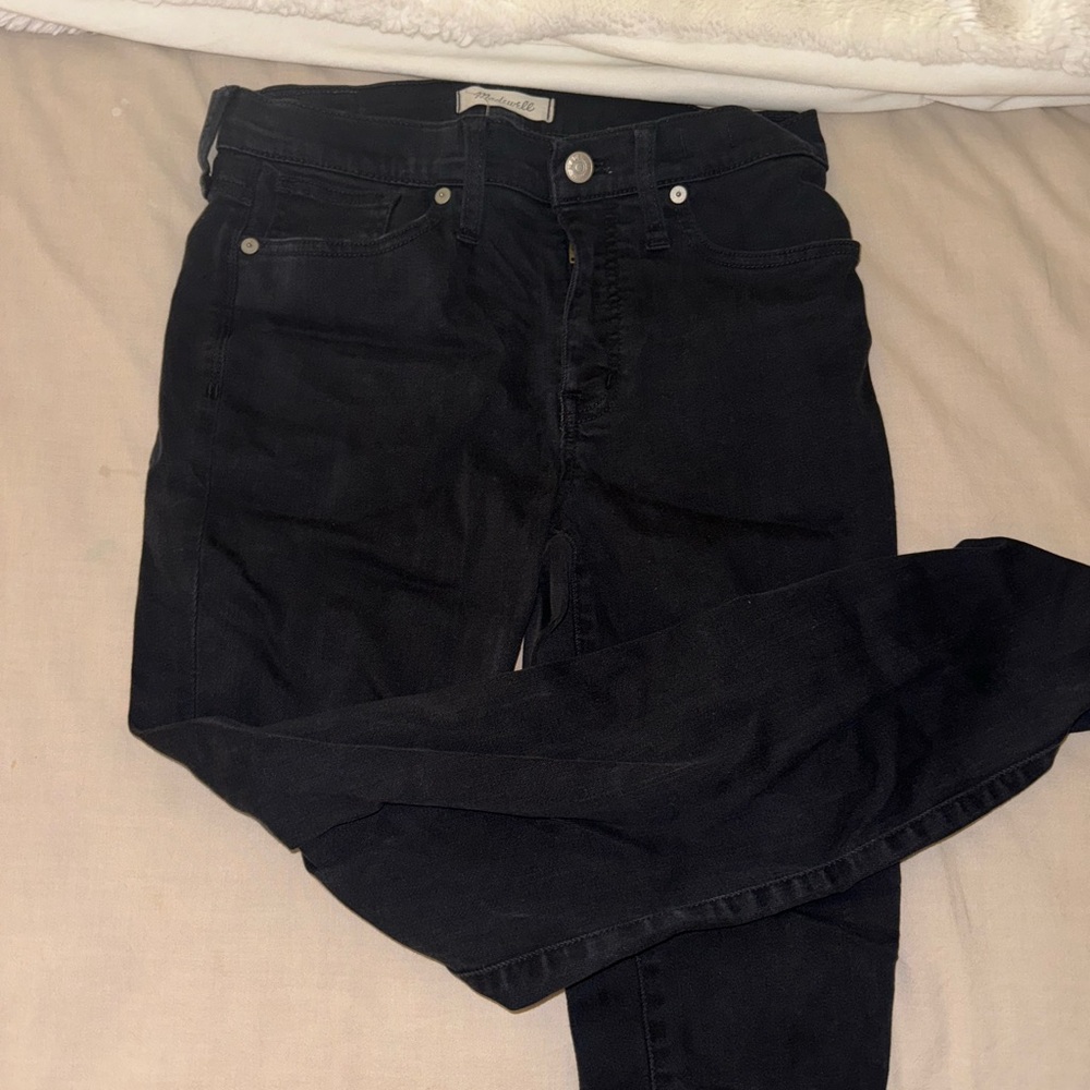 Black madewell straight leg jeans